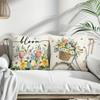 1/4pcs Floral-Printed Throw Pillows with Inspiring Words Sofa cushion cover home bedroom room decoration