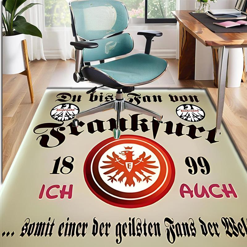 Eintracht Frankfurt Pattern Rug, Indoor/Outdoor Mat, for Picnic, Gameroom, Bedroom, Office, Living Room, Home Decor Carpet, Birthday Gift