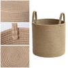 Spacious Handwoven Cotton Rope Basket Delicate Cotton Rope Large Woven Basket Versatile Home Organization Stand Holder