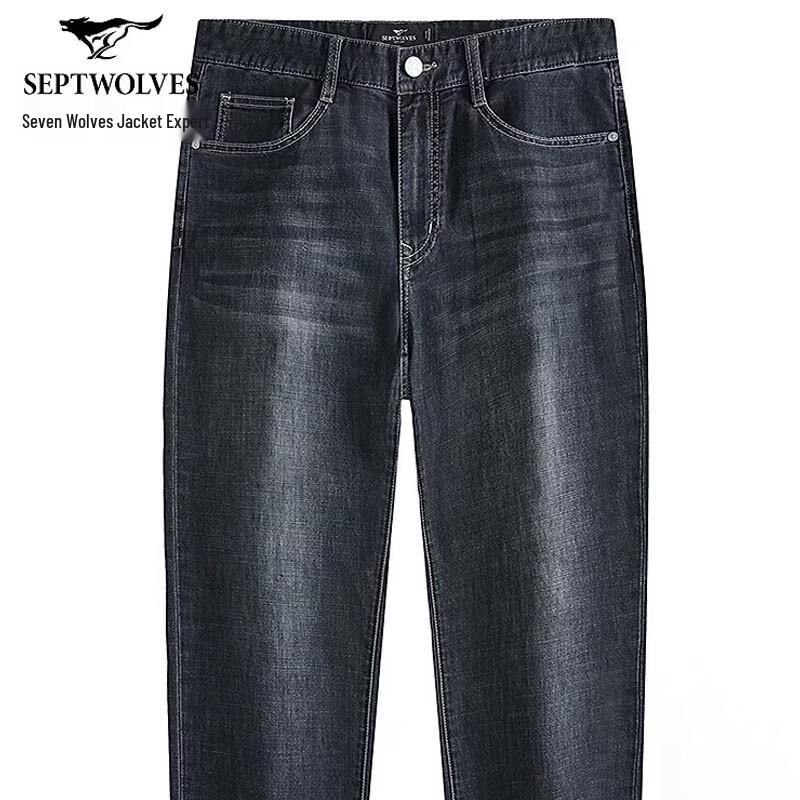 SEPTWOLVES Men s Relaxed Fit Stretch Denim Jeans 29A