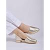 Shoetopia Textured Golden Serena Ballerinas For Women & Girls-Eu40