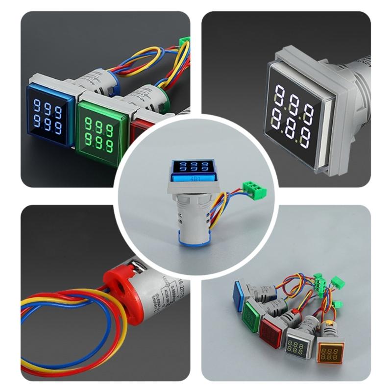 Square Counter Meter Digital Display Counter with Ventilation Hole 6 Digit 0-999999 AC220V 22mm Hole Mount Count Meter
