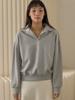SORRY, TOO MUCH LOVE Gentle Morning Collar Sweatshirt_Gray