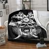 Gothic Skull Flannel Blanket Soft Warm All-Season Throw, Design for Camping, Car Travel, Hiking Sofa, Bed, Office Perfect Gift for Parties