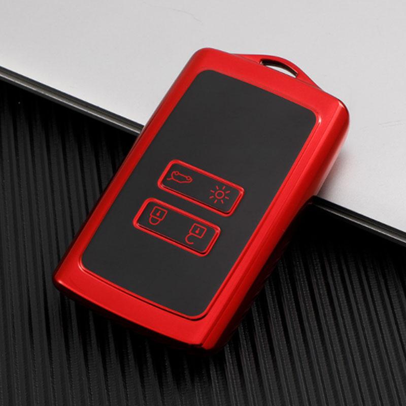 TPU Car Key Case Cover for Renault Koleos Kadjar Megane Talisman Captur Espace Clio 4 Button Key Shell Fob Protector Accessories