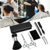 Professional Hair Cutting Thinning Scissors Salon Apron Hair Sweeping Brush Tool Set
