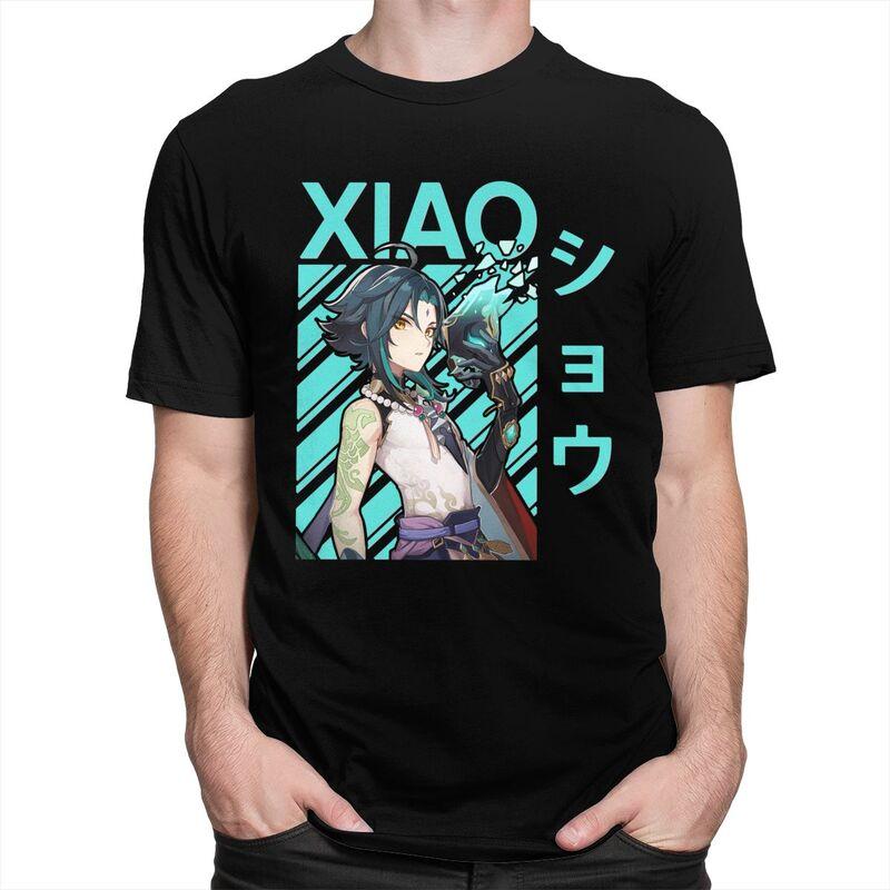 T-shirt Classiche Personalizzate Xiao Genshin Impact Manga Uomo Manica Corta Streetwear T-shirt 100% Cotone T-shirt Oversize Merch
