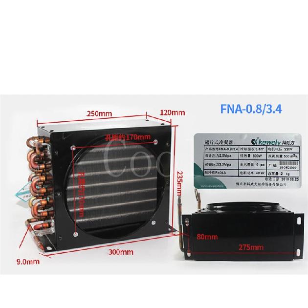 Keweili Condenser FNA-1.0/4.4 Freezer Box Radiator Evaporator Wind Water Cooling Heat Exchanger