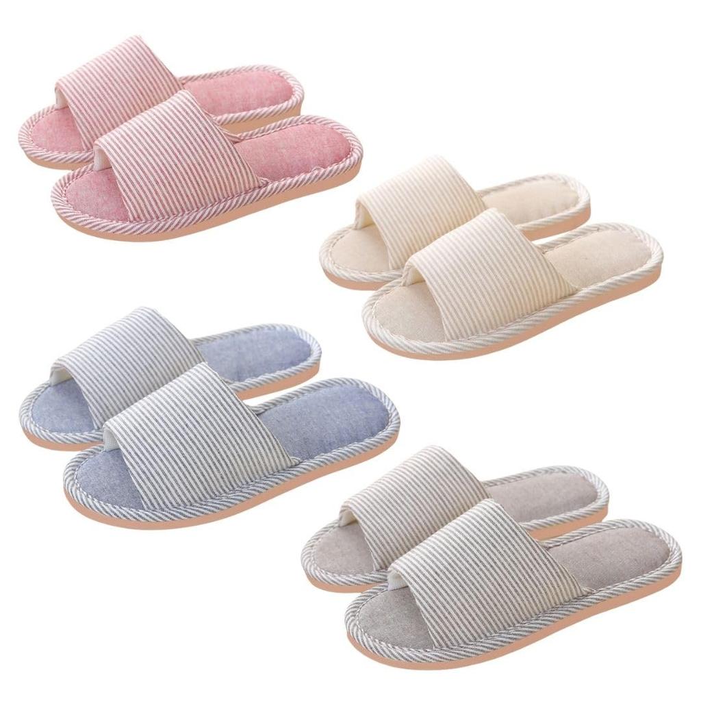 so happy Indoor Washable Slippers for Men and All Set of 4 I'm Open-Front Women, Unisex, Summer, Season,