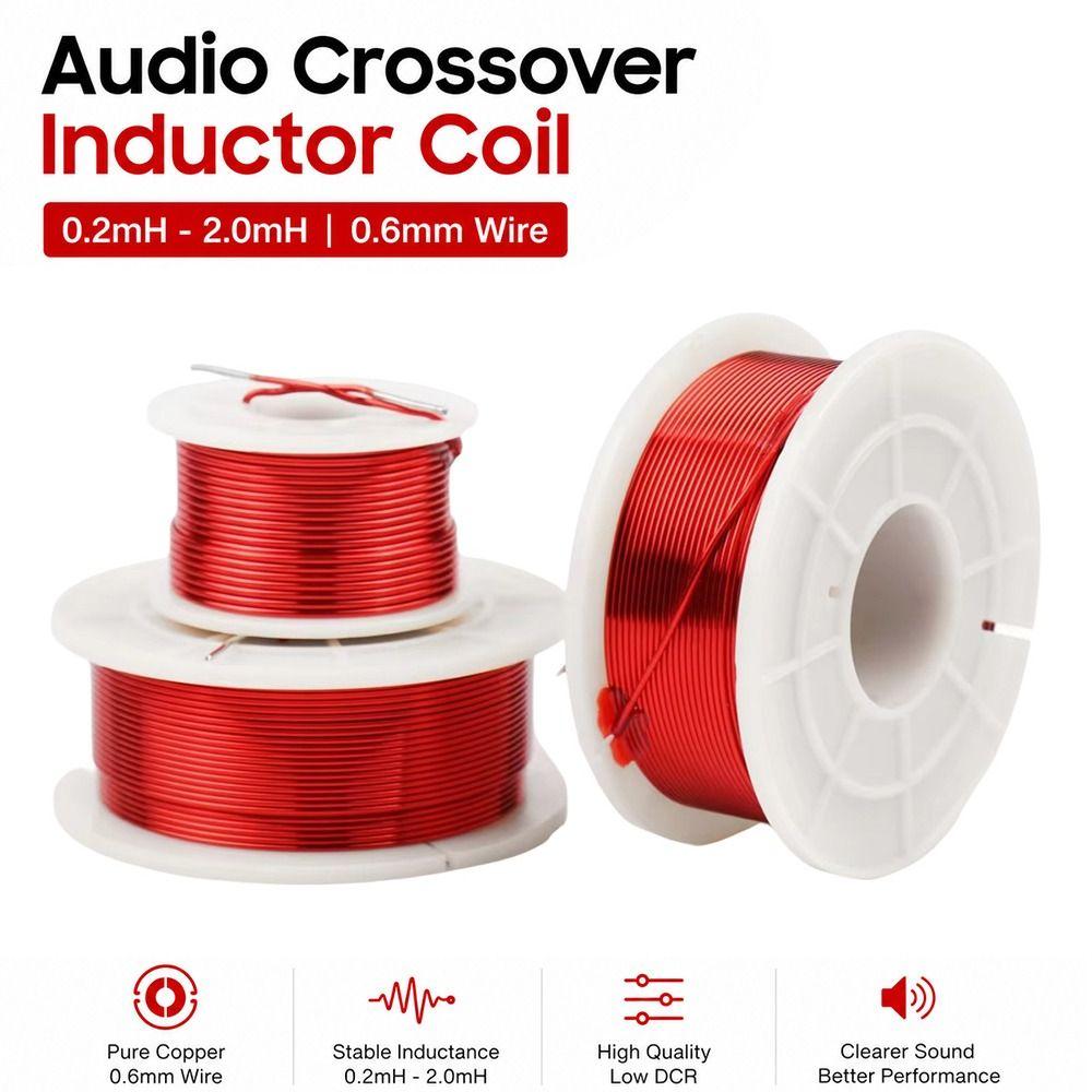 0.2mh-2.0mh Speaker Crossover Inductor Coil 0.6mm Audio Coil Durable Frequency Coil