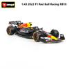 2022 Bburago Diecast 1:43 Car Alfa Romeo C42 Ferrari F1-75 RB18 Red Bull F1 Model Alloy Toy Formula One Car Collection Kid Gift