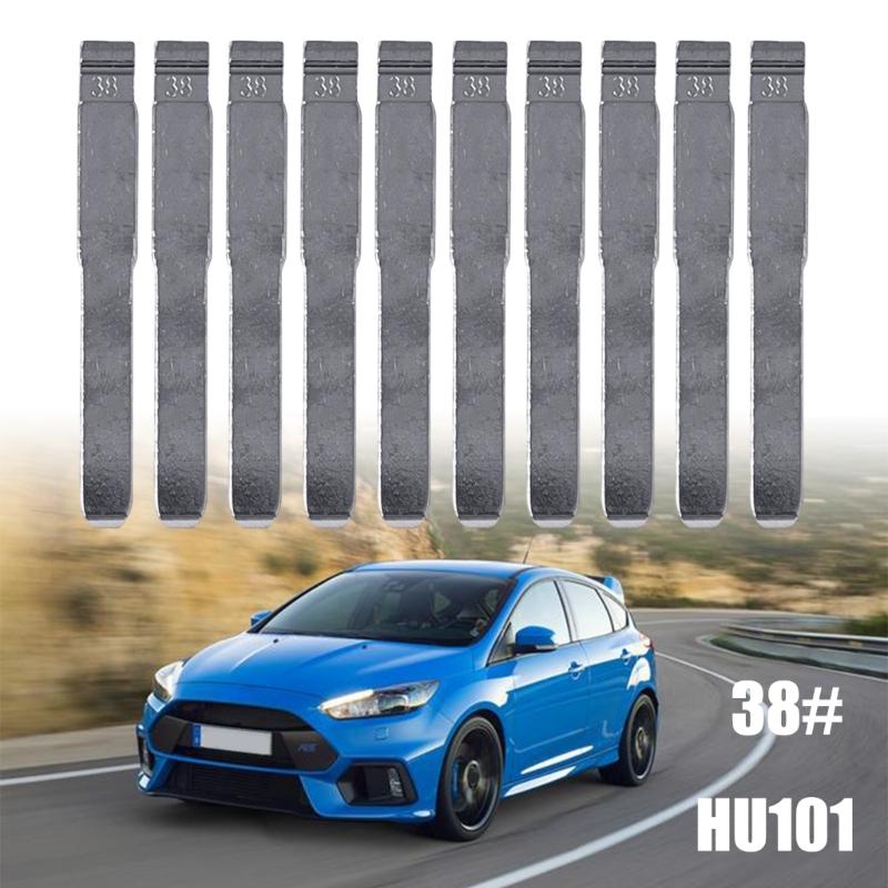 10 Pack Corrosion Resistant High Strength Metal Key Blade Blank 38# HU101 Specially Designed For Vehicles Repair Shops