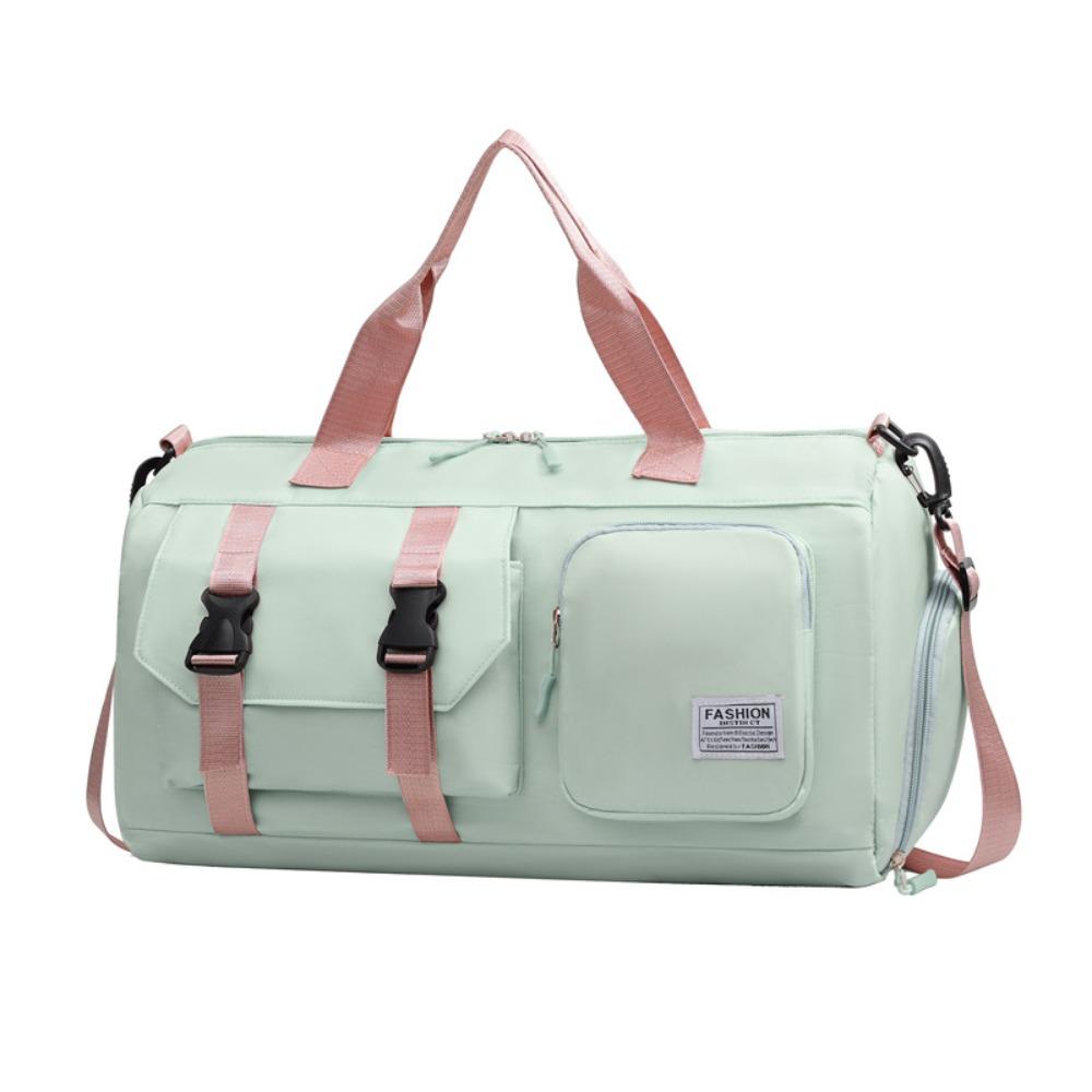 

Sturdy Nylon Duffle Bag Foldable Large Capacity Handbag Zipper Gym Fitness Bag Trip Style 5