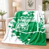 Atl Tico Nacional Flannel Throw Blanket Soft Warm Cozy For Sofa Bed Indoor Home Bedroom Use