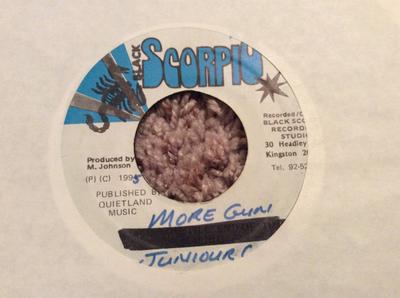 7inch Record JUNIOR CAT - More Gun NONE Black Scorpio 1993 Jamaica Reggae, Ska & Dub Used