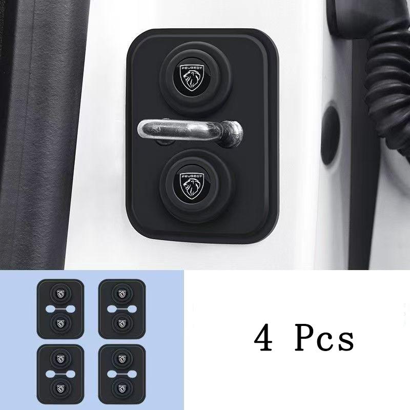 

2026 Hot Car Sticker 4Pcs Car Door Lock Protective Cover Auto Sticker Accessories For Peugeot 206 308 3008 208 508 5008 408 4008 4 Pcs