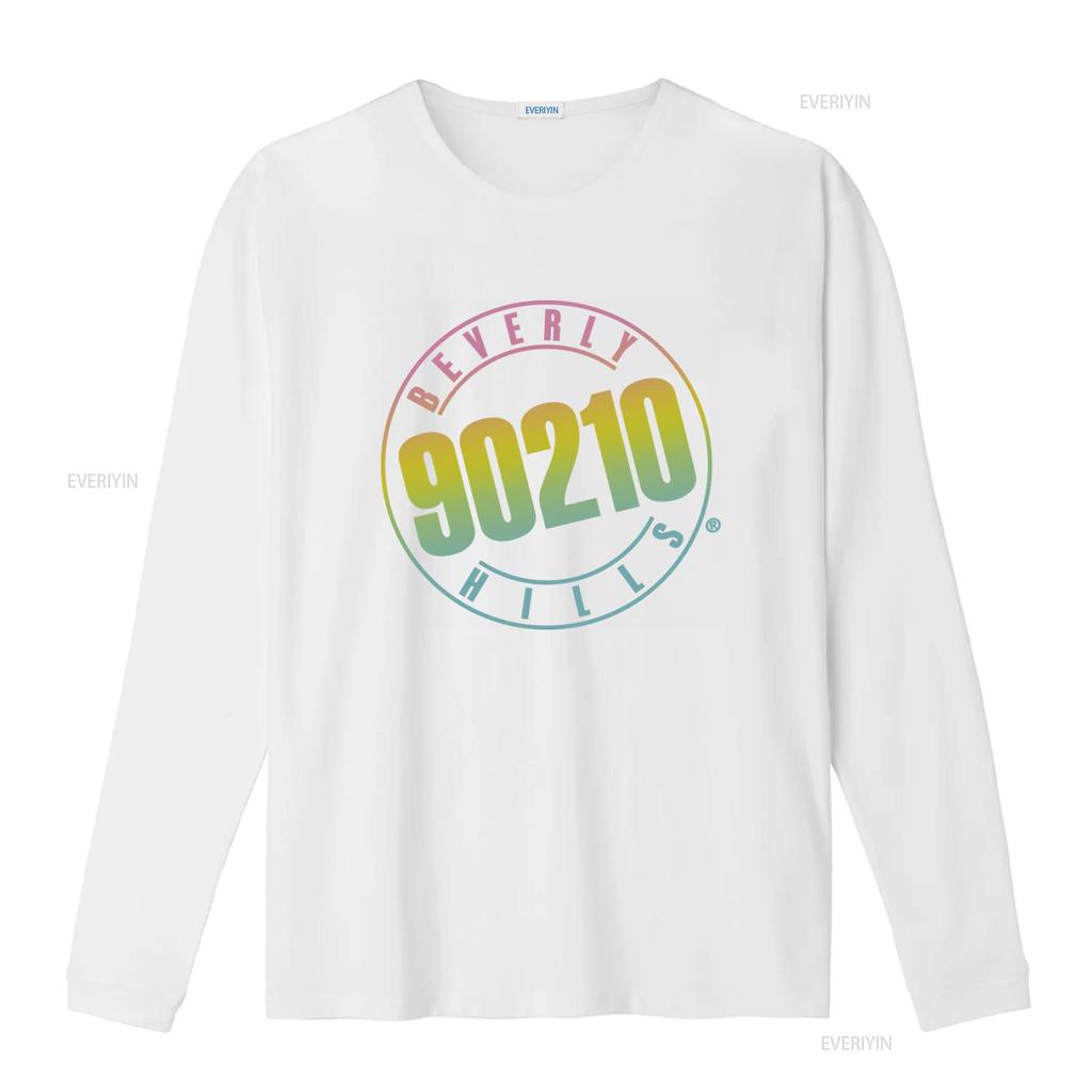 Beverly Hills 90210 Koszulka z Retro Logo do Modnych Codziennych vintage Prana Wygodna moda Unisex Uniwersalna Oddychająca homme
