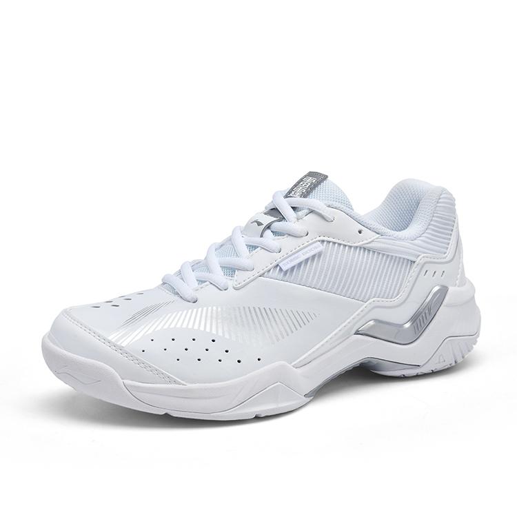 Li-Ning Fashionable Comfortable Versatile Shock Absorbing Non-Slip Breathable Low-Top Badminton Shoes Unisex Shoes Silver AYTV005-4