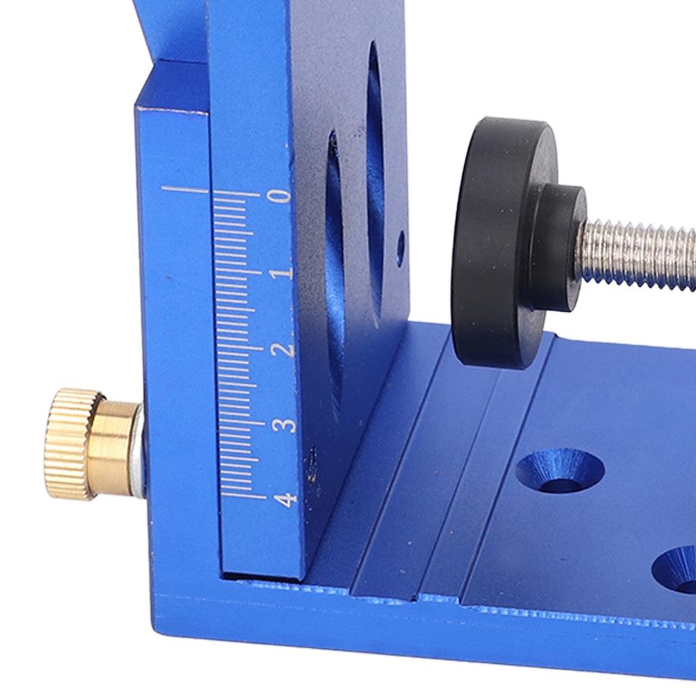 Aluminum Alloy Pocket Hole Jig Kit 15 Degree Angle Oblique Punch Fixture Woodworking Joinery