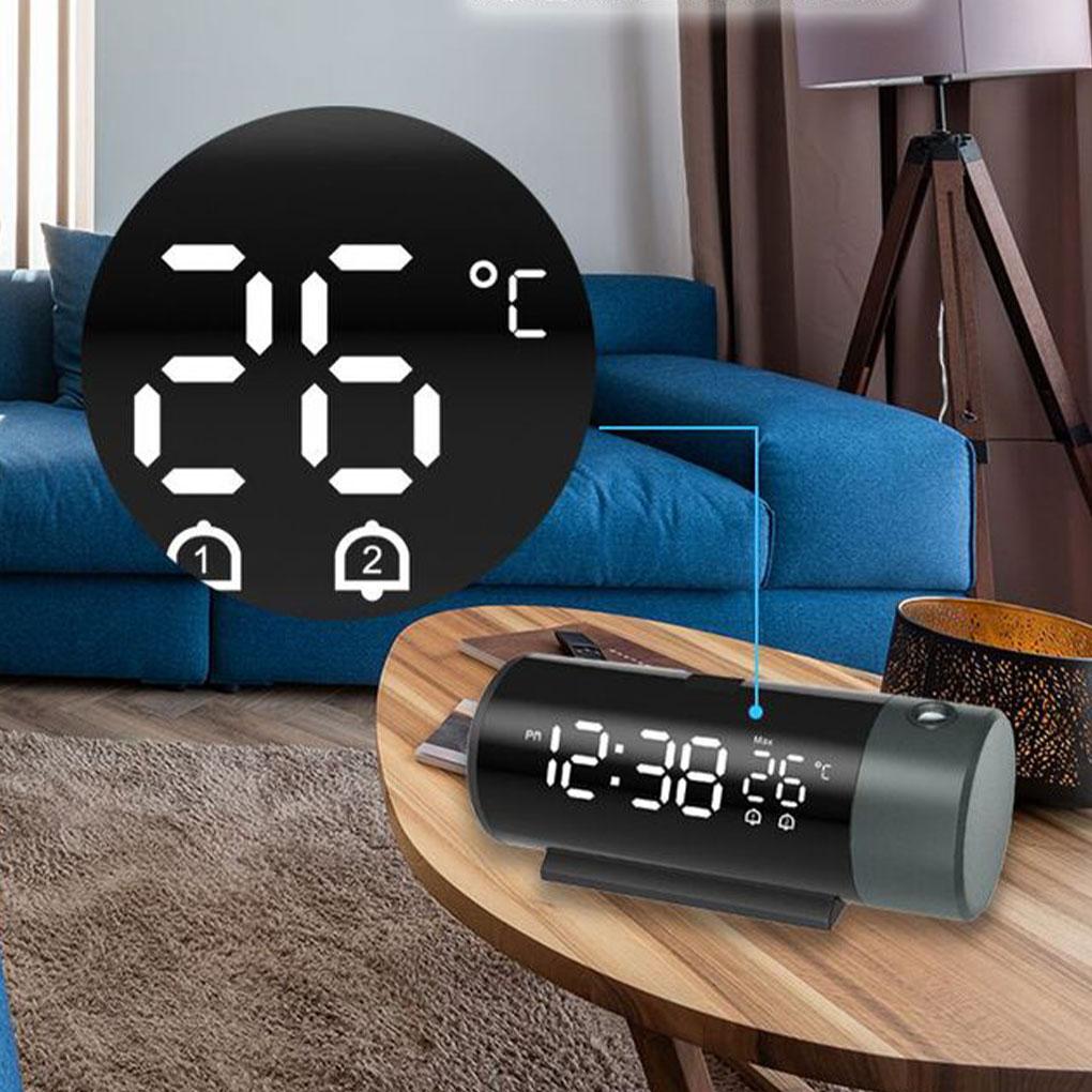 Digital Projection Alarm Clock Self-adjusting Backlight Wide Application Alarm Clock With Projector