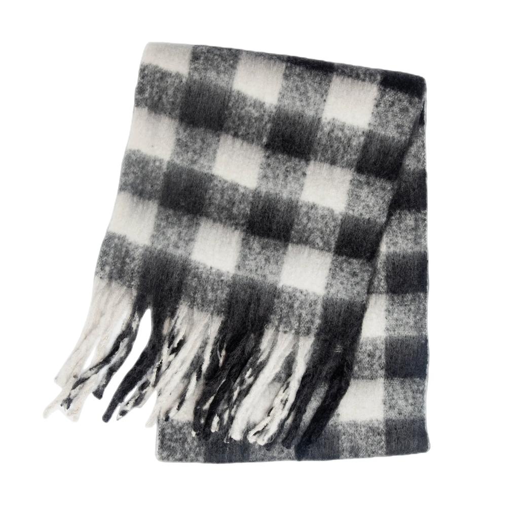 Winter Thick Warm Scarf Women Cashmere Shawl and Wraps Pashmina Neckerchief Bufanda Female Rainbow Hairy Tessel Echarpe New