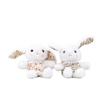 Charming Short Plush Rabbit Keychain Accessory In Lovely Floral Designs Perfect For Bags