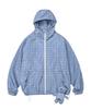 Physisches Fach Bär Schlüsselanhänger Check Windjacke_Blau