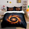 Fiery vortex with starry sky Print Soft Comfortable Duvet Cover Bedding Set Included 1*Duvet Cover 2*Pillowcases Luxury Gift