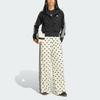 Adidas Originals Satin Printed Polka Dot Sports Stand Collar Zip Stripe Long Sleeve Jacket Women Jackets KV1166