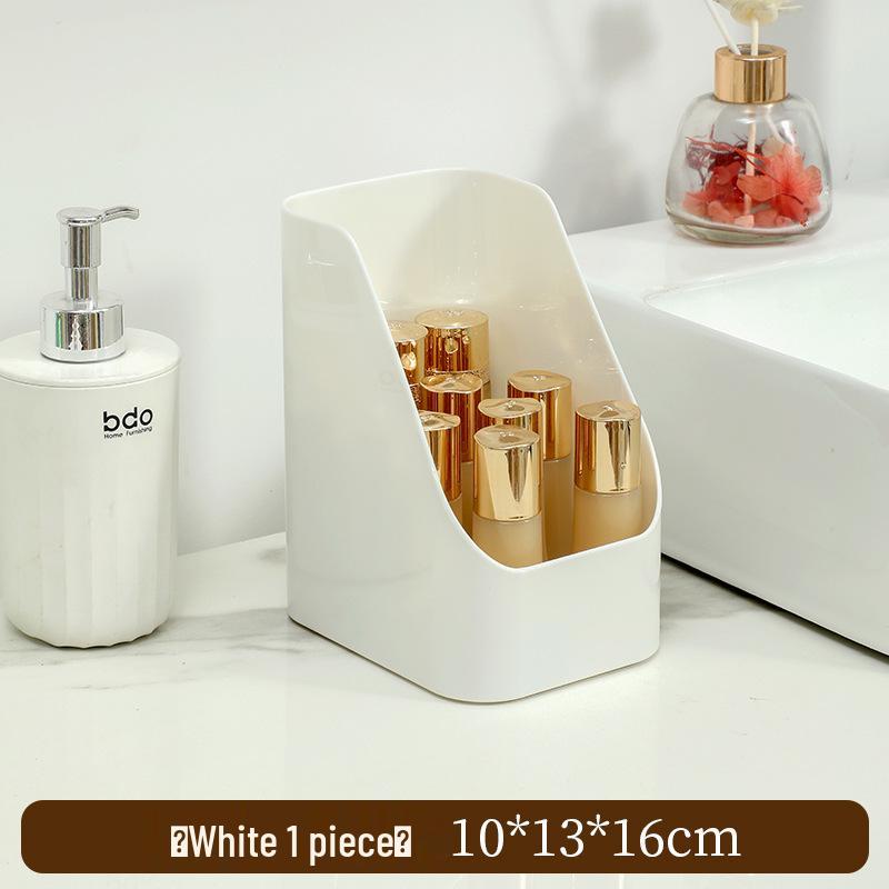 Clear Multifunctional Cosmetic Organizer: Slanted Storage for Lipstick, Eyebrow Pencil, and Masks
