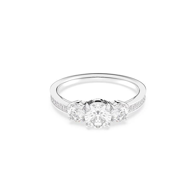 Swarovski Stilla Attract Rings Womens Silver 58