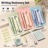 6PCS Ballpoint Pen Stationery Set Plastic Functional Writing Tools  Writing Kit