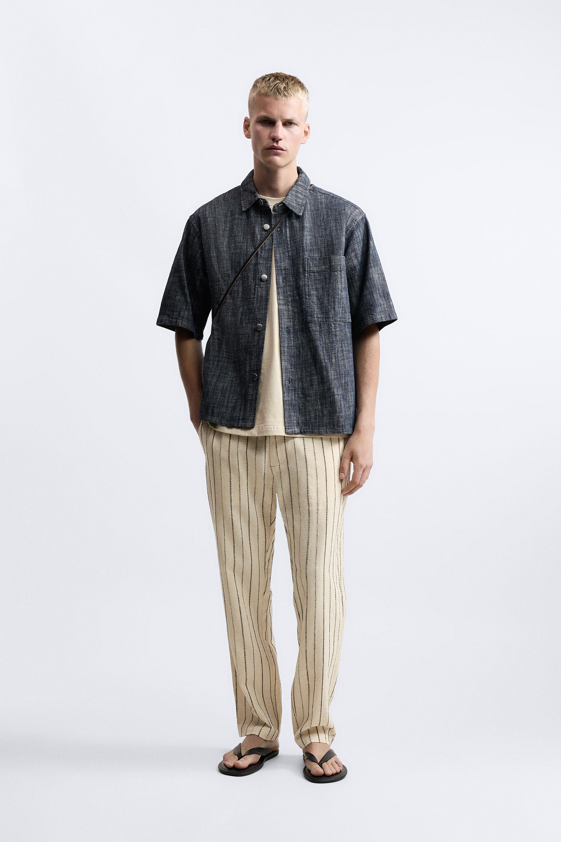 

БРЮКИ С ТЕКСТУРНОЙ ПОЛОСКОЙ