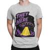 They Are Here UFO Novelty 100 Cotton TShirt UFO Tees Tops For Unisex