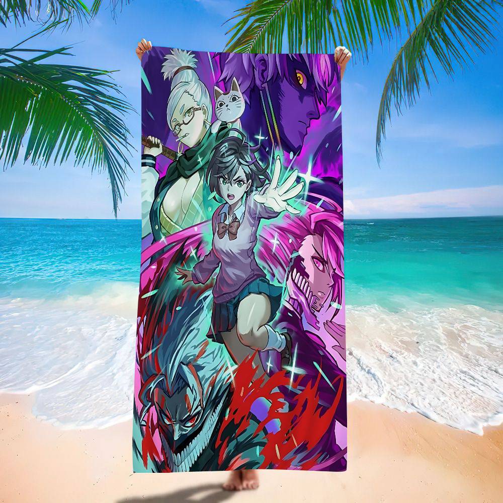 Classic Anime D-DandadanS Microfiber Blanket Quick Drying Beach Towels Oversized Printing Super Absorbent Pool Towel Blanket