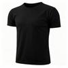 Men's Solid Color Mesh Quick Drying T-shirt Round Neck Short Sleeved Sports Top Summer Fitness Running Casual Base Shirt Unisex