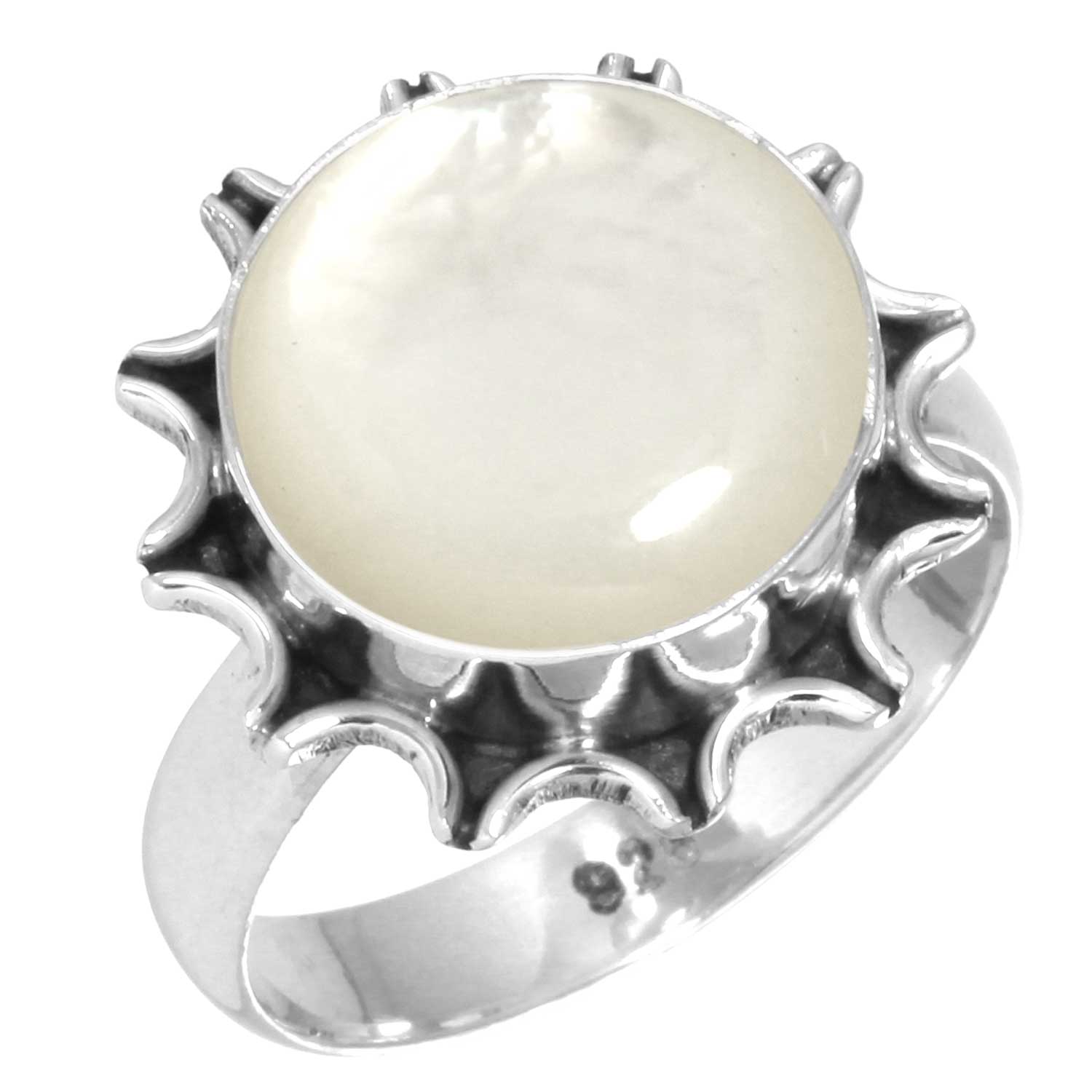 

925 Sterling Silver Ring Women Gemstone Handmade Jewelry Friendship Day Gift Blue Green Purple Copper Turquoise Freshwater Pearl Lapis MOP Statement 6.5 мать жемчужного