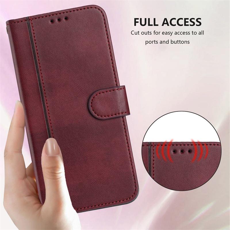Casing For Tecno Camon 12 15 Air 19 20 Pro 30 Premier 4G 5G Leather Wallet Pocket Card Slots Flip Case Cover