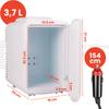 Car Travel Refrigerator 12v 230v 4l with Heating and Cooling Function Minicold-4l White
