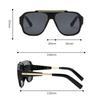 New Fashion Rivets Square Women Sunglasses Shades UV400 Retro Trending Gradient Men Punk Yellow Sun Glasses