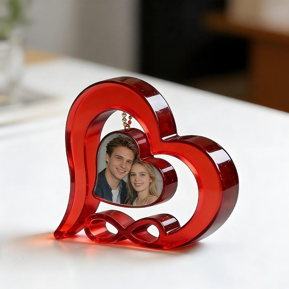 Non-Stick Heart-Shaped Frame Mold Reusable Do It Yourself Interlocking Picture Frame Elegant Flexible Love Heart Photo Frame