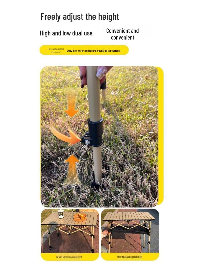 Portable Folding Outdoor Camping Table and Chairs for Fishing, Self-Driving Tours, and Picnics