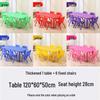 Children's Rectangular Plastic Learning Table & Chair Set with Building Block Surface