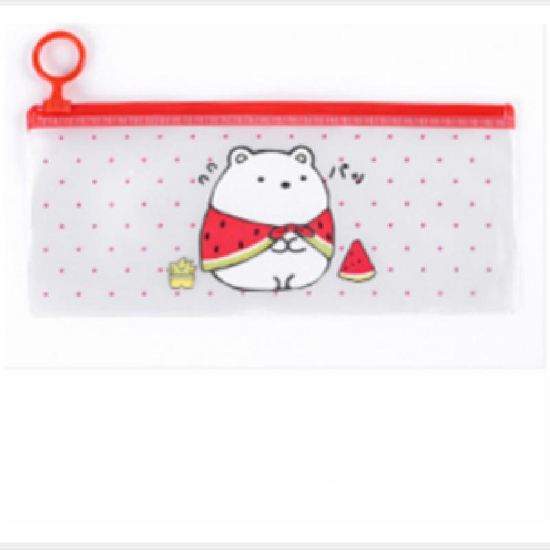 

Мультяшна студентська сумка для ручок Портативна прозора сумка з ПВХ на блискавці Сумка-органайзер для канцелярських товарів Пенал