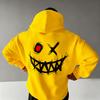 2026 Spring Men's Casual Hooded Sweatshirt with Loose Print Long Sleeve Men's Pullover Sport Shirt Extra Large Men's Shirt