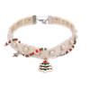 Christmas tree pendant plush choker necklace women's light luxury niche collarbone sweater chain autumn and winter matching decorative accessories