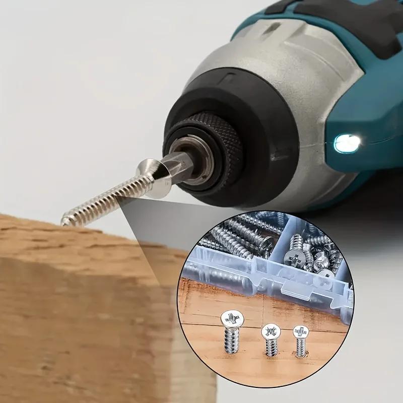1060 carbon steel wood screw classification kit, self tapping screw set, screws, various flat head screws M2 4/5/6/8/10/12/16/20