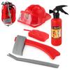 Kids Pull-Type Fire Extinguisher Water Gun Cap Firefighting Suit Beach Play Toys