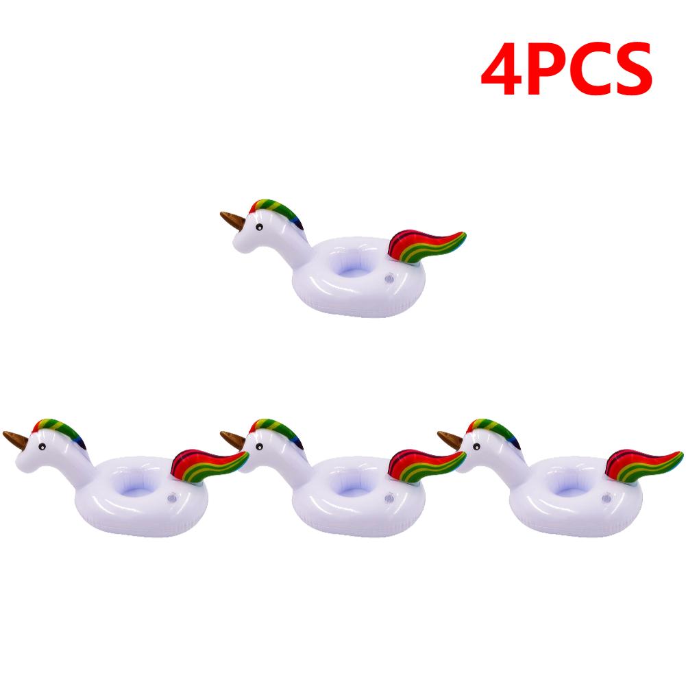 Nafukovací držák na pohár plovoucí nafukovací podtácky na nápoje z kokosového stromu Flamingo Unicorn držák na pití do bazénu plovák