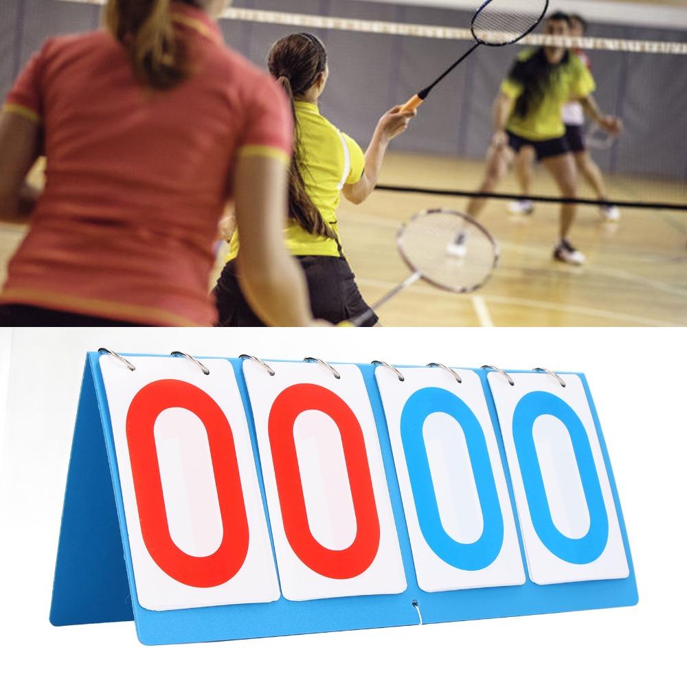 Blue Red Numbers Flip Score Keeper Waterproof Sports Scoreboard Tabletop Scoreboard  Table Tennis